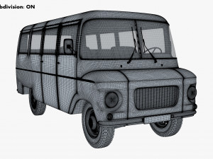 generic retro passenger van v 1 3D-Modell