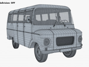generic retro passenger van v 1 3D-Modell