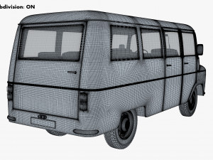 generic retro passenger van v 1 3D-Modell