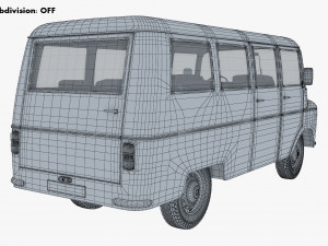 generic retro passenger van v 1 3D-Modell