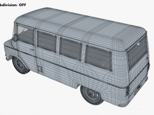 generic retro passenger van v 1 3D-Modell