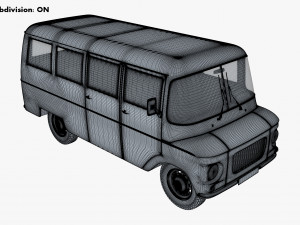 generic retro passenger van v 1 3D-Modell