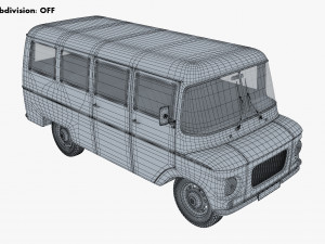 generic retro passenger van v 1 3D-Modell