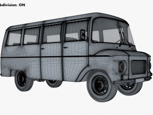 generic retro passenger van v 1 3D-Modell