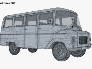 generic retro passenger van v 1 3D-Modell