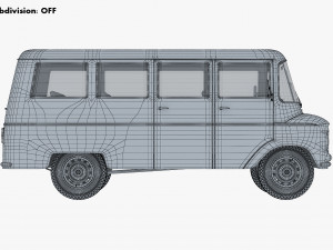 generic retro passenger van v 1 3D-Modell
