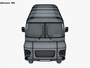 generic retro passenger van v 1 3D-Modell
