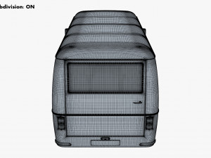 generic retro passenger van v 1 3D-Modell