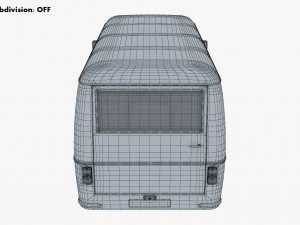 generic retro passenger van v 1 3D-Modell