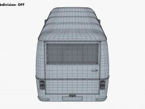 generic retro passenger van v 1 3D Model