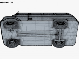 generic retro passenger van v 1 3D-Modell