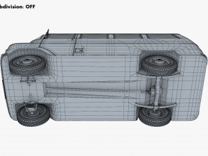 generic retro passenger van v 1 3D-Modell