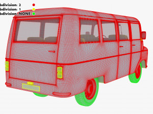 generic retro passenger van v 1 3D-Modell