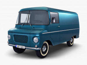 generic retro cargo van v 2 3D Model