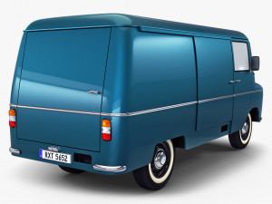 generic retro cargo van v 2 3D मॉडल