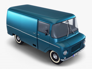 generic retro cargo van v 2 3D मॉडल
