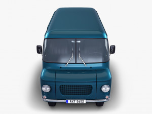 generic retro cargo van v 2 3D मॉडल
