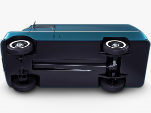 generic retro cargo van v 2 3D मॉडल