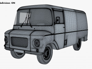 generic retro cargo van v 2 3D मॉडल