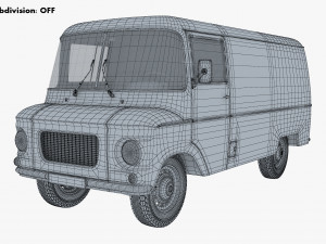 generic retro cargo van v 2 3D मॉडल