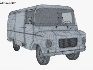 generic retro cargo van v 2 3D मॉडल