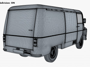 generic retro cargo van v 2 3D मॉडल