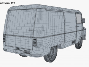 generic retro cargo van v 2 3D मॉडल