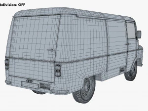 generic retro cargo van v 2 3D Model