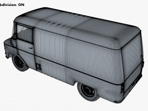 generic retro cargo van v 2 3D मॉडल