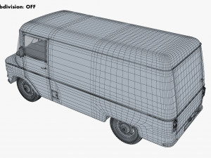 generic retro cargo van v 2 3D मॉडल