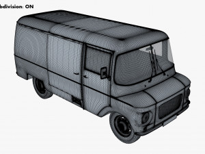 generic retro cargo van v 2 3D मॉडल
