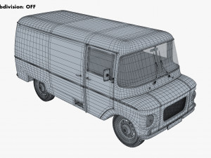 generic retro cargo van v 2 3D मॉडल