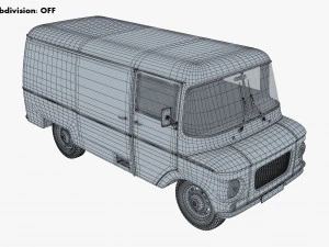 generic retro cargo van v 2 3D Model