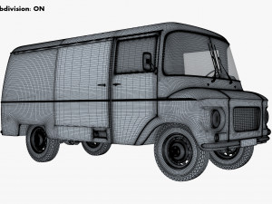 generic retro cargo van v 2 3D मॉडल