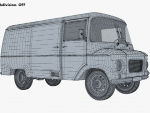 generic retro cargo van v 2 3D मॉडल