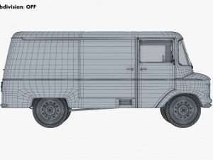 generic retro cargo van v 2 3D मॉडल
