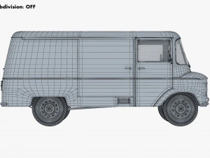 generic retro cargo van v 2 3D Model
