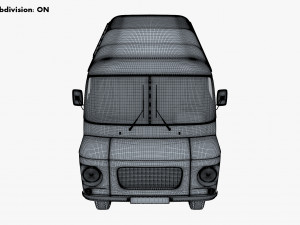 generic retro cargo van v 2 3D मॉडल