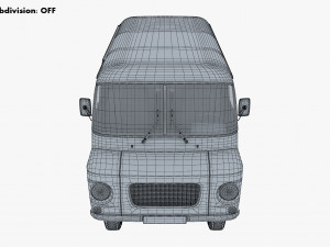 generic retro cargo van v 2 3D मॉडल
