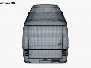 generic retro cargo van v 2 3D मॉडल