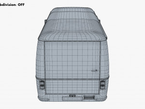 generic retro cargo van v 2 3D मॉडल