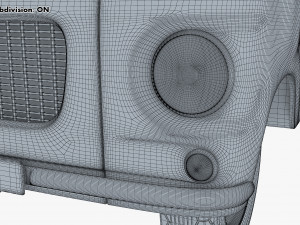 generic retro cargo van v 2 3D मॉडल