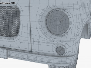 generic retro cargo van v 2 3D मॉडल