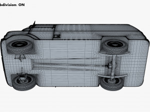 generic retro cargo van v 2 3D मॉडल