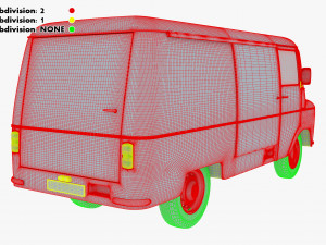 generic retro cargo van v 2 3D मॉडल