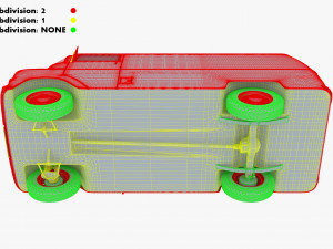 generic retro cargo van v 2 3D मॉडल