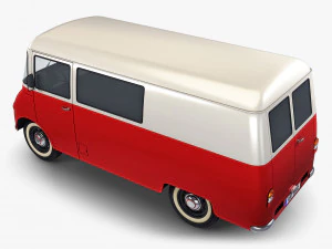generic retro cargo van v 3 3D Model