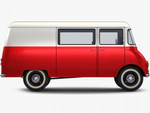 generic retro cargo van v 3 3D-Modell