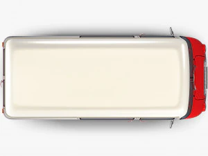 generic retro cargo van v 3 3D Model