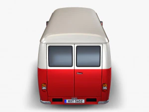 generic retro cargo van v 3 3D Model